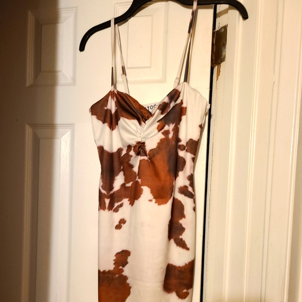 Cow print dress